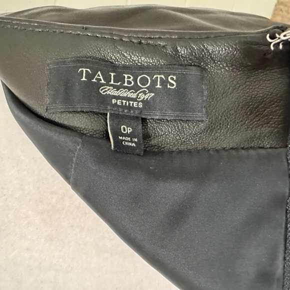 Vtg Talbots leather pencil skirt - Picture 3 of 4